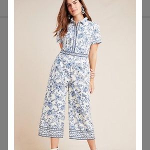 Gal Meets Glam Darla Floral Print Cropped Jumpsuit